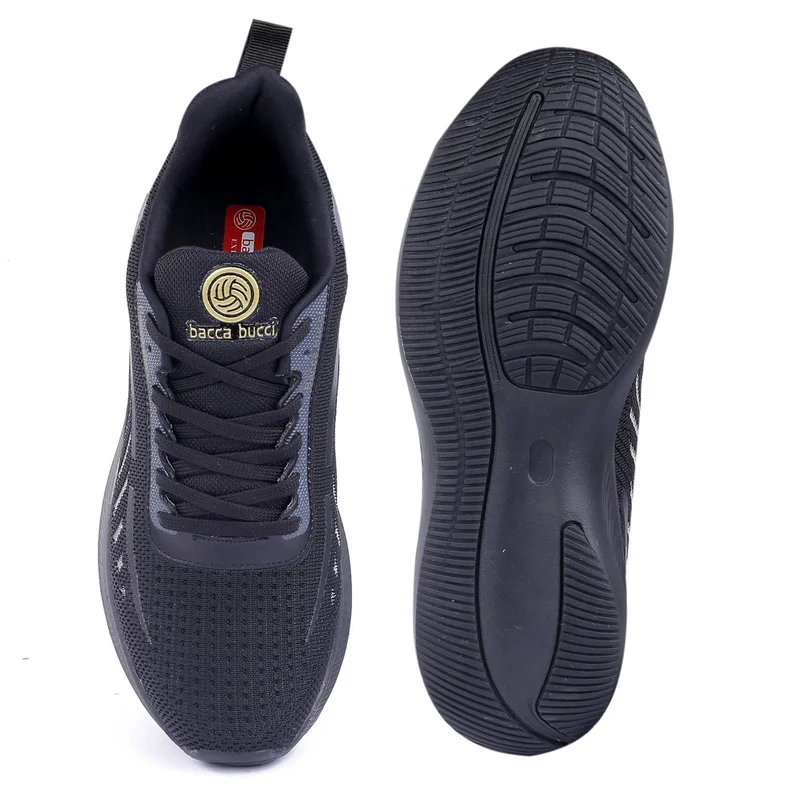 Bacca Bucci Black Ironman Shoes for Running Walking and Training for Men | Best Price UAE